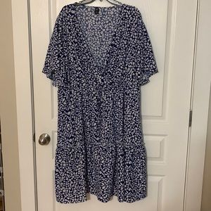 Never Worn Blue and White SHEIN Dress